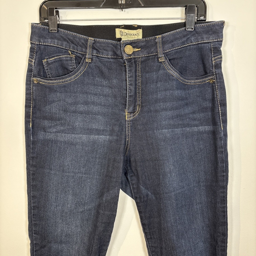 Democracy Jeans Womens 10 Blue Ab Technology Skinny Dark Wash Stretch Denim
